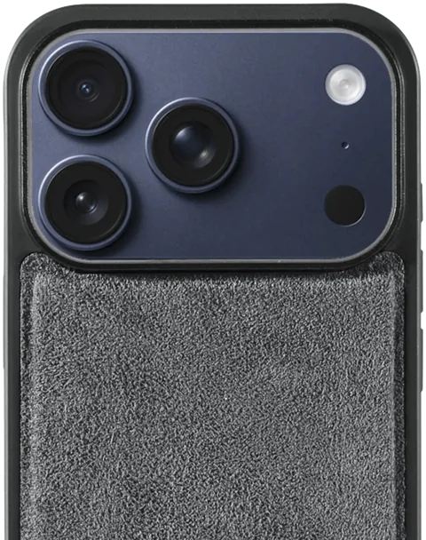 Close-up of the camera surround and the Alcantara back