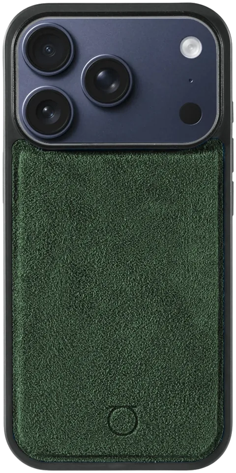 Olive Alcantara case for iPhone 17 Pro